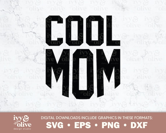 Cool Mom Pocket Tee | 018 | Digital File Download | SVG eps png dxf | Throwback Shirt | Hipster Mama