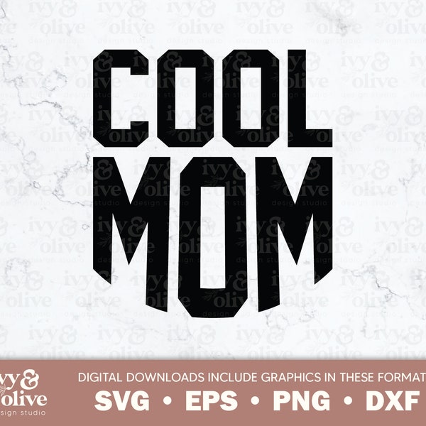 Cool Mom Pocket Tee | 018 | Digital File Download | SVG eps png dxf | Throwback Shirt | Hipster Mama