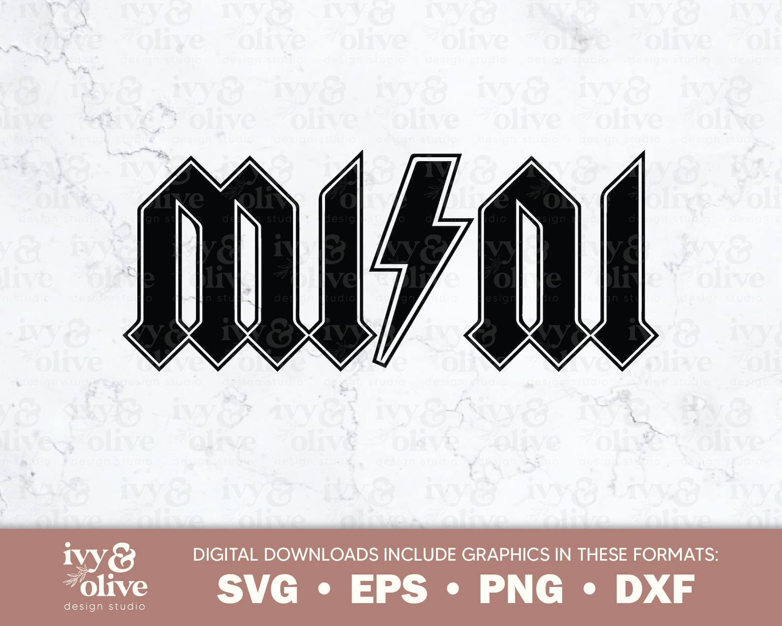 Mini ACDC Lightning Bolt 129 Digital File Download SVG - Etsy