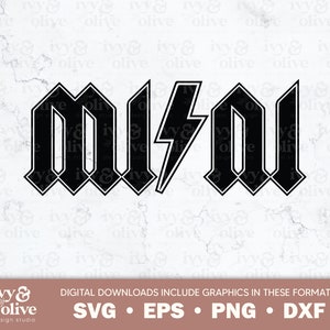 Mini ACDC Lightning Bolt | 129 | Digital File Download | SVG Eps Png ...