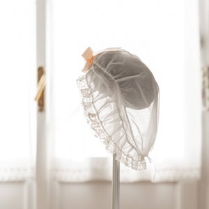 Organza and lace cap