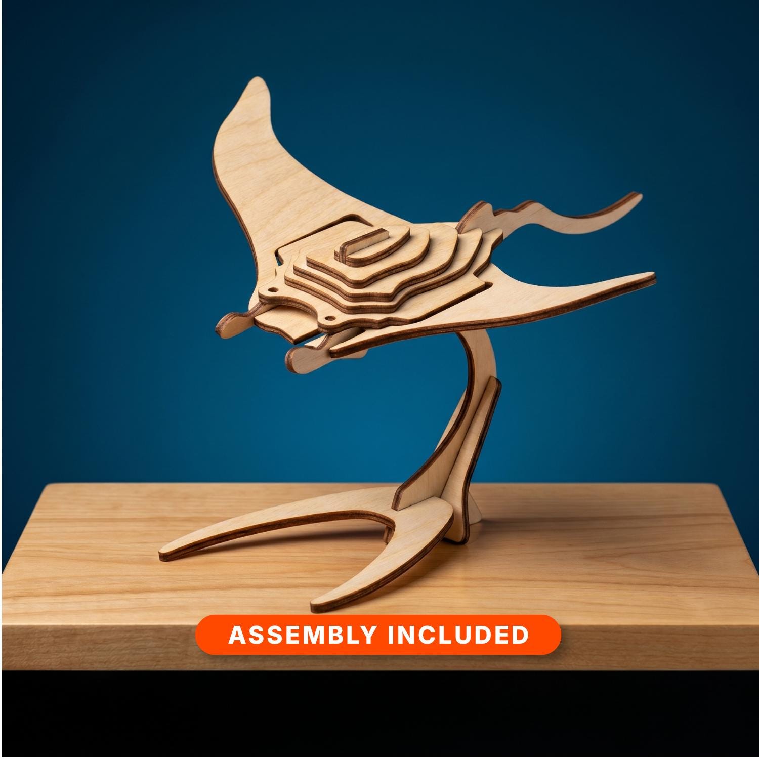 Wood manta ray sculpture - Etsy 日本