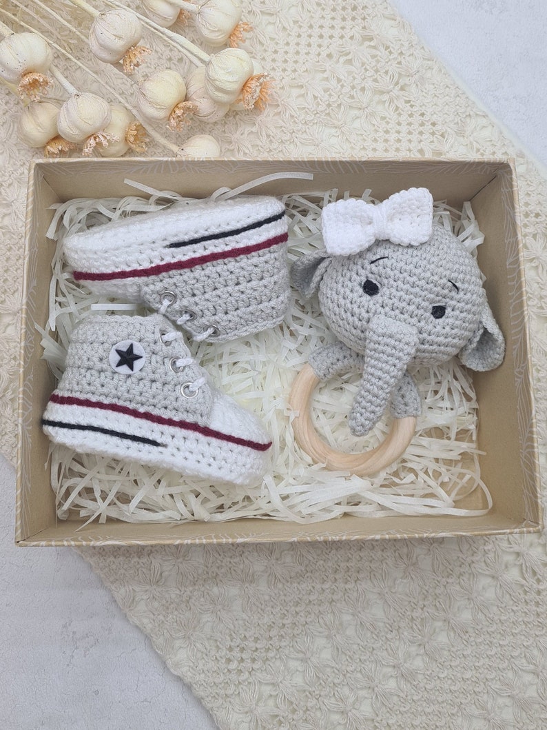 Zapatitos de punto para bebe, patucos para bebe, recién nacido, zapatitos para bebe de 0-3,3-6,6-9,9-12 meses, regalo, bautizo, cumpleaños, zapatillas. imagen 1