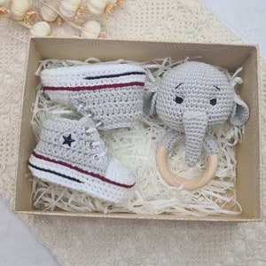 Strickschuhe für Babys,Baby Booties,Neugeborene,Babyschuhe von 0-3,3-6,6-9,9-12 Monate, Geschenk, Taufe, Geburtstag, Sneakers. Bild 7