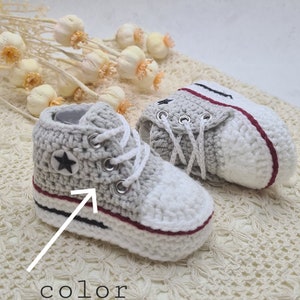 Chaussures tricotées pour bébés, chaussons bébé, nouveau-nés, chaussures bébé de 0-3,3-6,6-9,9-12 mois, cadeau, baptême, anniversaire, baskets. image 4