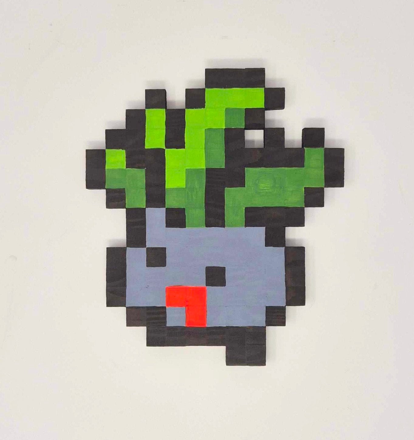 Handmade Wooden Pixel Pokémon 043 - Oddish - Etsy