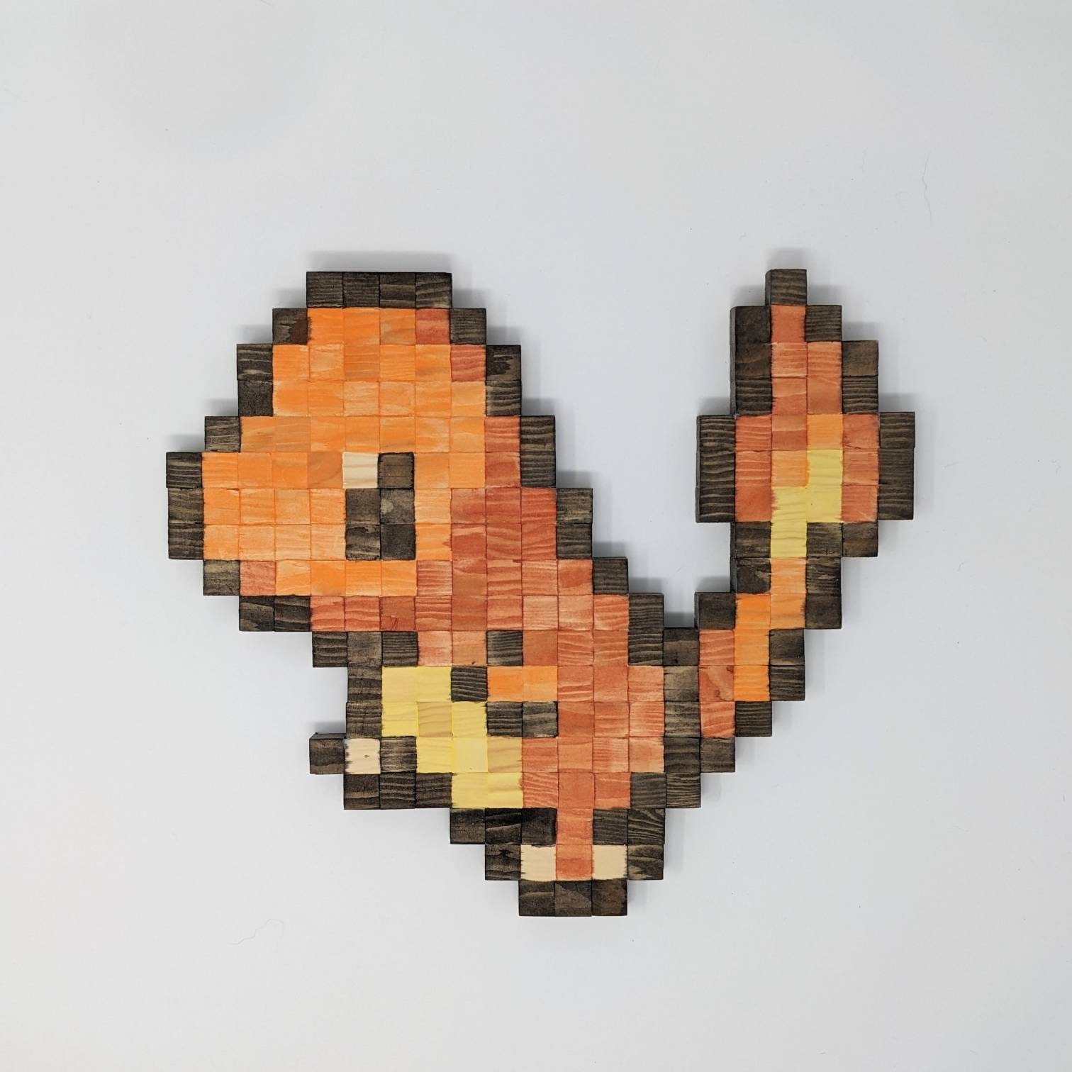 Pokémon pixel en bois : Salamèche -  France