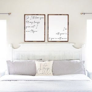 All Your&#39;n Tyler Childers Lyrics Wall Decor | Set of 2 Framed Canvas Signs | All Your&#39;n Lyrics Signs
