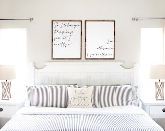 All Your&#39;n Tyler Childers Lyrics Wall Decor | Set of 2 Framed Canvas Signs | All Your&#39;n Lyrics Signs
