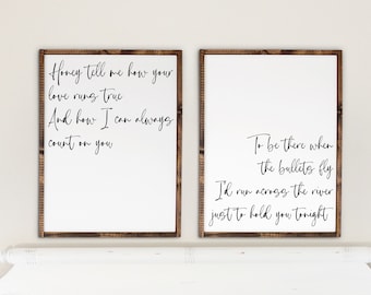 Tyler Childers Feathered Indians Lyrics Wall Decor | Set of 2 Framed Canvas Signs | Feathered Indians Lyrics Signs