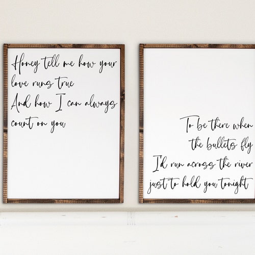 Tyler Childers Lyrics Wall Decor Set of 2 Framed Canvas Etsy