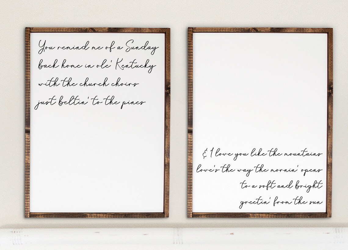 Tyler Childers Shake the Frost Lyrics Wall Decor Set of 2 - Etsy