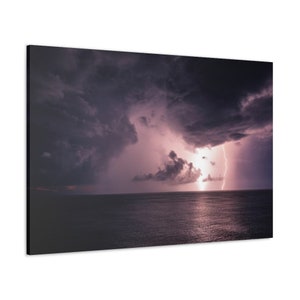 Lightning over Water Canvas Wrap, Lightning, Lightning Storm