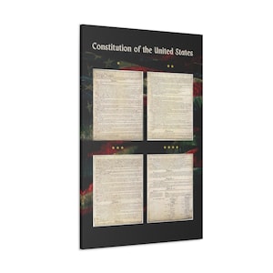 Constitution of the United States Canvas Artist Grade Canvas, Constitution, Patriotic, True Patriot, Patriot