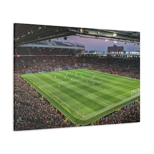 Manchester United Old Trafford Stadium Canvas Wall Art, Large Football Canvas Home Decor Wall Art
