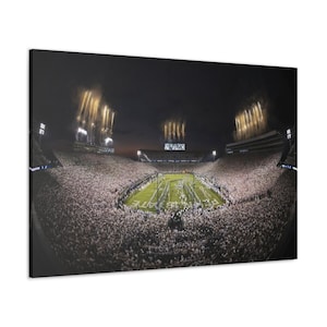 Penn State Football wall art, Regalos de fútbol Listos para colgar Canvas Stadium, Beaver Stadium White Out Penn State Wall Decor