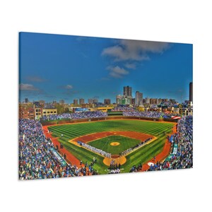 Wrigley Field Artist Grade Canvas Gallery Wrap, Chicago Cubs, Chicago Baseball