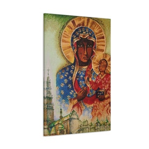 Virgin Mary, Holy Mary, Black Madonna of Czestochowa Canvas Gallery Wraps, Wall Art, Home Decor