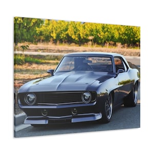 Chevy Camaro Muscle Car Canvas Gallery Wrap, Classic Car Wall Art