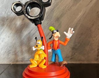 Estatua de Mickey Mouse de Disney con forma de nuez, figura de Goofy y Pluto, decoración del hogar