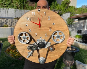 Acura MDX Engine Part Clock, Automotive Wall Art, Garage Decor