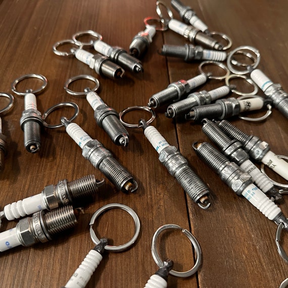 Recycled Spark Plug Keychain, Father's Day Gift, Car Enthusiast
