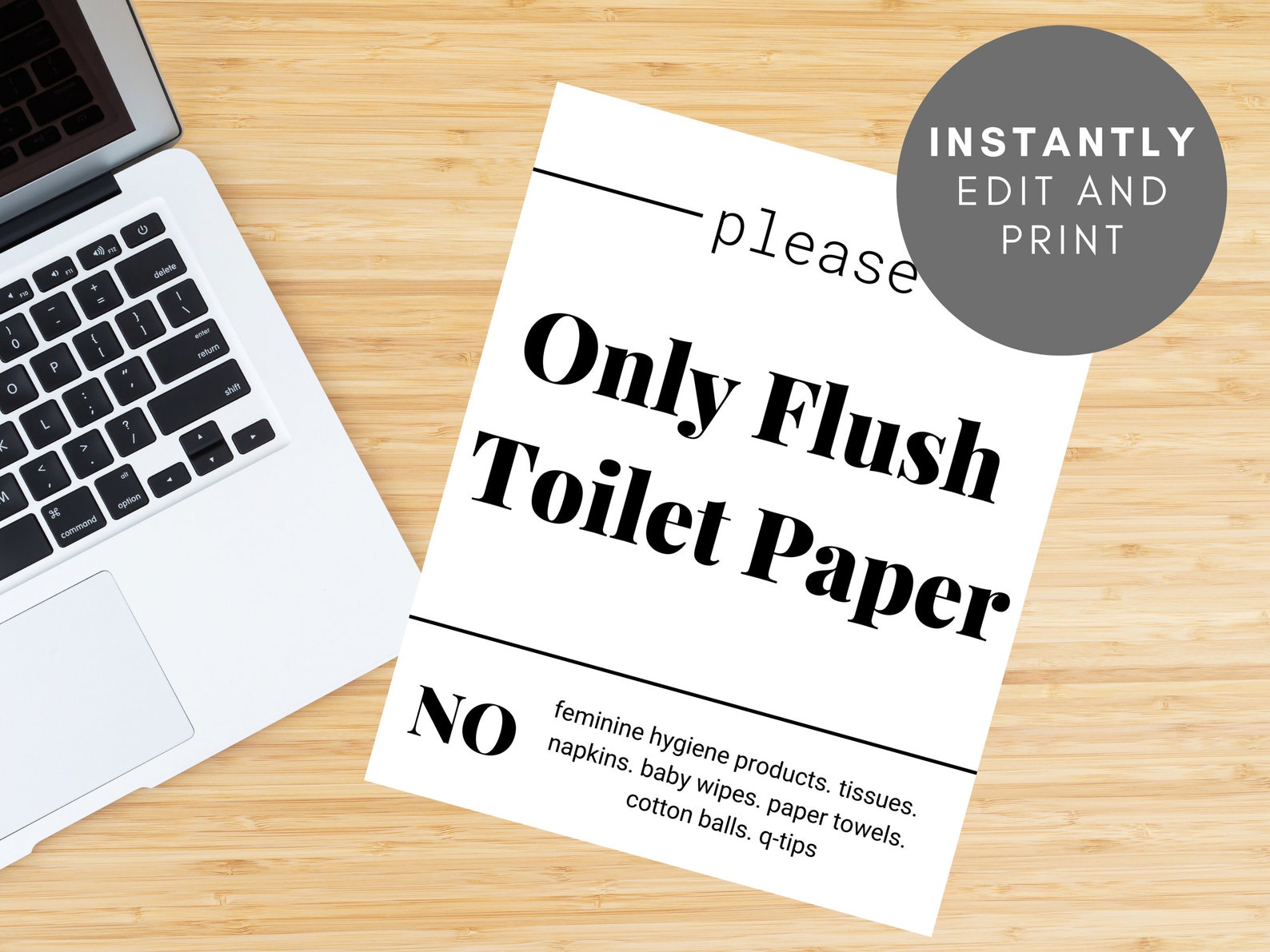 Please Do Not Flush Guest Bathroom Sign Airbnb Sign Etsy