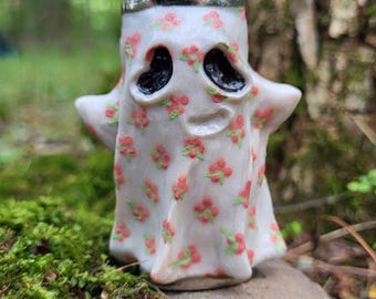 Estuche para encendedor Flower Power Ghosties / Regalos espeluznantes de Halloween para niñas / Accesorios para cestas Boo / Sábanas florales Ghost