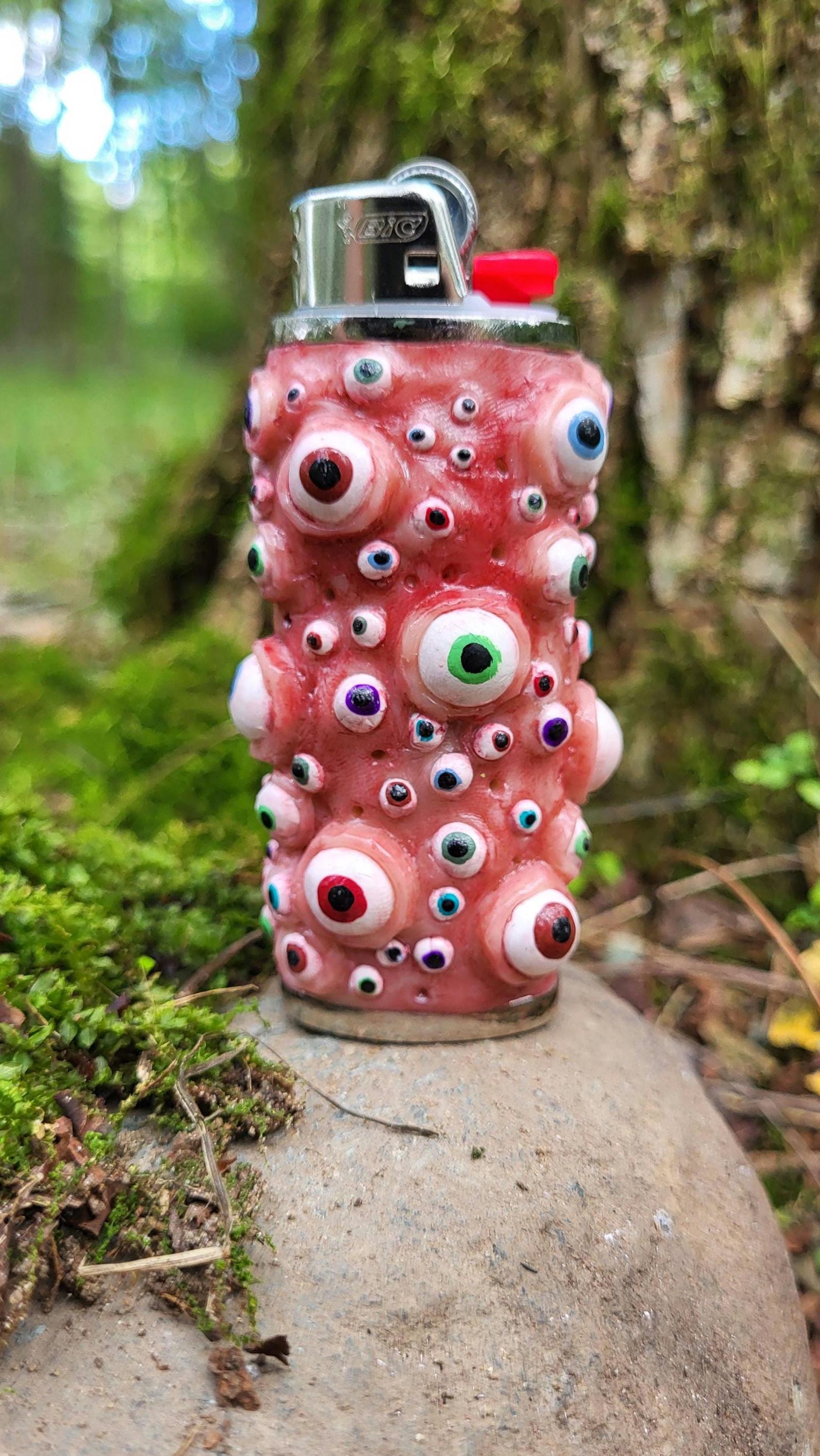 Eye See Everything | Lighter Case | Polymer Spooky Gore