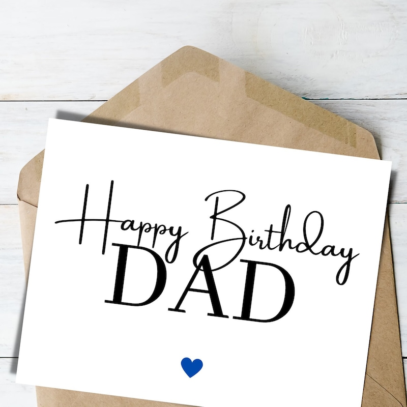 Happy Birthday Dad Card Etsy