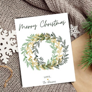 Personalized Christmas Notecard, Custom Christmas Notecard, Christmas Greeting Card, Holiday Card Set, Christmas Card Set with envelopes
