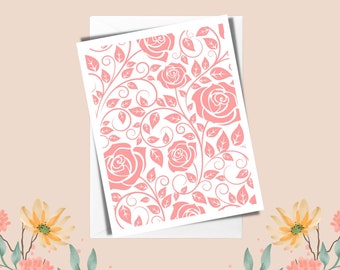 Rose Multi-Color Greeting Cards Set, Set of 12, Greeting Card Pack, Blank Greeting Cards, Floral Greeting Cards with envelopes