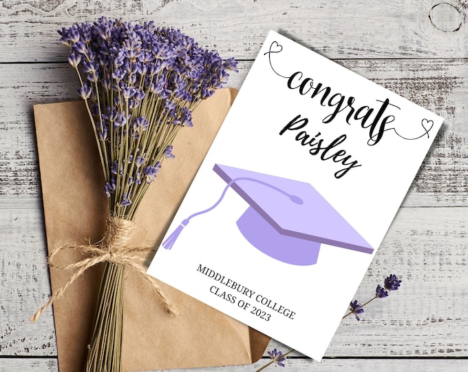 Personalized Graduation Cards 2024, Customizable Graduation Card, Congratulations Graduate Card With Name, Graduation Gift 2024