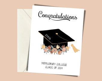 Personalized Graduation Card 2024, Custom Graduation Card, Customizable Graduation Card, Congratulations Graduate Card, Graduation Gift,