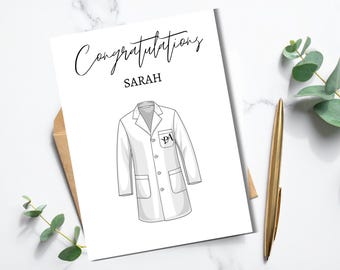Physician Assistant Graduation Card, PA Graduation Card, Physician Assistant Whitecoat Card