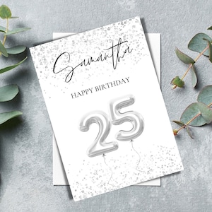 Personalized Birthday Card with Age, Custom Age Birthday Card, Customizable Birthday Card, Custom name Birthday Card with envelope