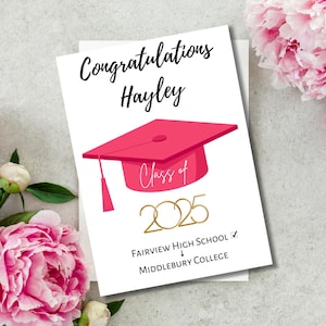 Personalized Graduation Card 2025, Customizable Graduation Card, Congratulations Graduate Card, Graduation Gift
