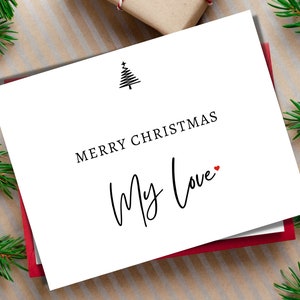 Christmas Card For Partner, Lover Christmas Card, Romantic Christmas Note Card for Boyfriend, Girlfriend, Wife, Husband, Significant other