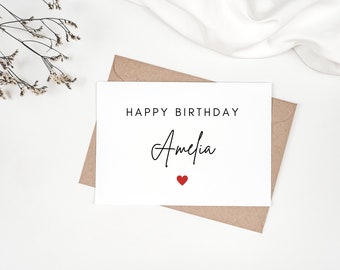 Personalized Birthday Card, Birthday Card, Customizable Birthday Card, Happy Birthday, Custom name Birthday Card