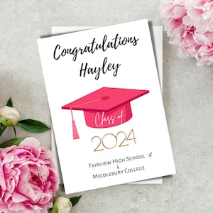 Personalized Graduation Card 2024, Customizable Graduation Card, Congratulations Graduate Card, Graduation Gift