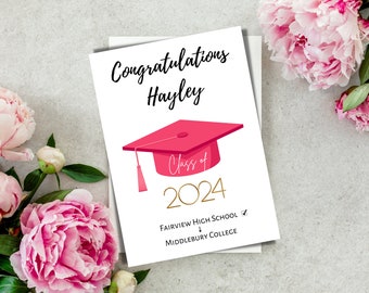 Personalized Graduation Card 2024, Customizable Graduation Card, Congratulations Graduate Card, Graduation Gift