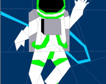 Astronaut paper piecing pattern
