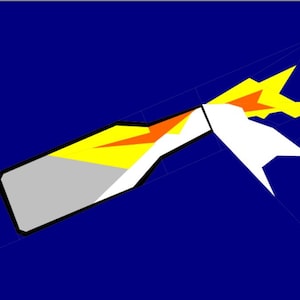 Puede incluir: Una ilustración estilizada de un cóctel Molotov con una llama blanca, amarilla y naranja. El fondo es azul sólido.