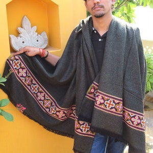 Himalayan Meditation Shawl Blanket, Soft Acrylic Scarf