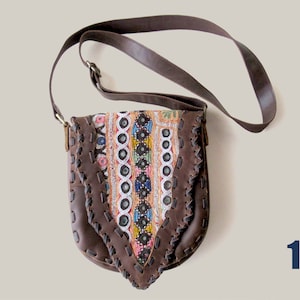 Leather boho banjara bag, leather cross body bag women, hippie leather bag, shoulder ethnic bag, handmade indian bag, christmas gift for her