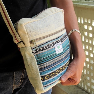 Himalayan Hemp Crossbody Bag, Eco-Friendly Bohemian Shoulder Bag