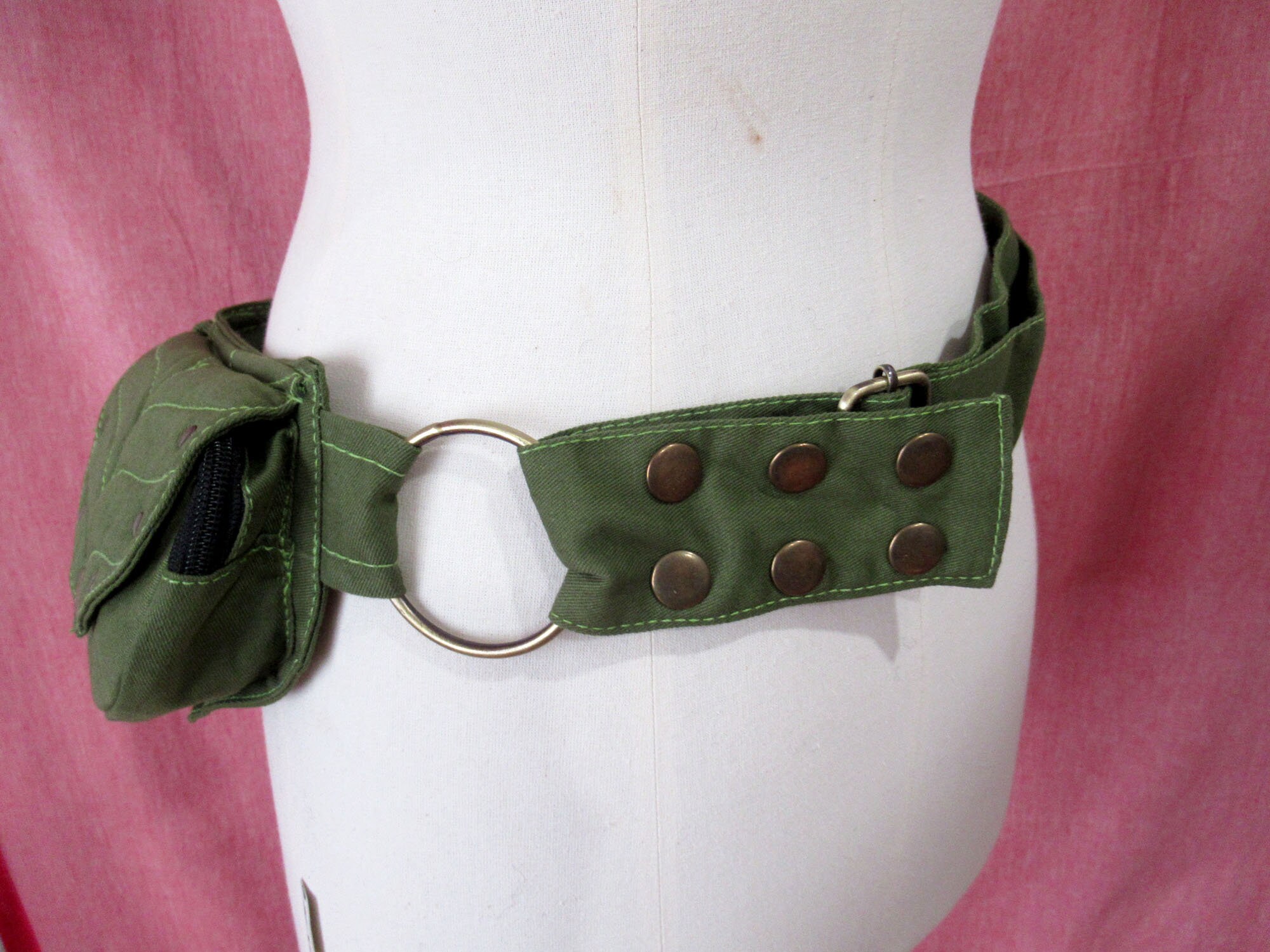 TRADED Boho Hippie Native Festival Belt Fanny Pack Hippie Fanny Pack, Handmade Cotton Festival Pocket Belt - Etsy main image 2