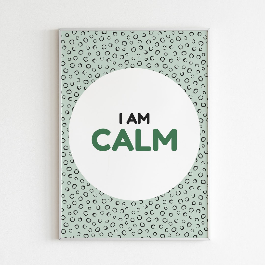 I Am Calm Print | Wall Art, Gallery Wall, Motivational Quote, Kids ...