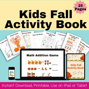 Fall Activity Book, Fall Fun for Kids and Adults, Fun Fall Activities, Autumn Coloring Pages, Fall Activities, Kids Fall Activity Book