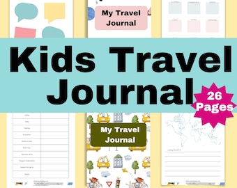 Kids Travel Journal: Printable Memory Book, Vacation Activity (PDF Download)